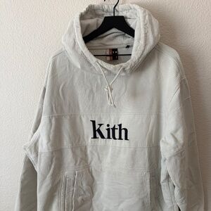 Kith Men's White Corduroy Double Pocket Hoodie Size XXL